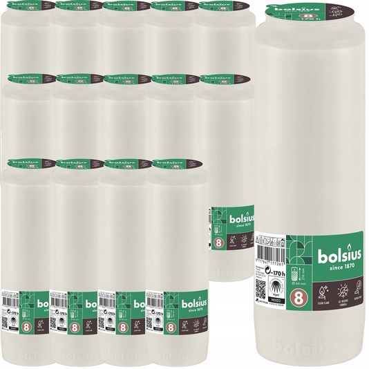 Bolsius Compo RC8 - Celoročné olejové náplne do svetlíc s výdržou 170 hodín, 15 kusov